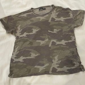 Abercrombie and Fitch Camouflage cropped t-shirt